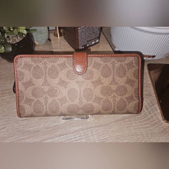 SOLD🧡 Coach Coated Canvas Tan Rust Signature Cary Shoulder Bag & Wallet Bundle - Picture 14 of 16